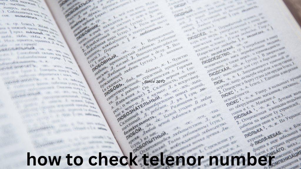 how to check telenor number